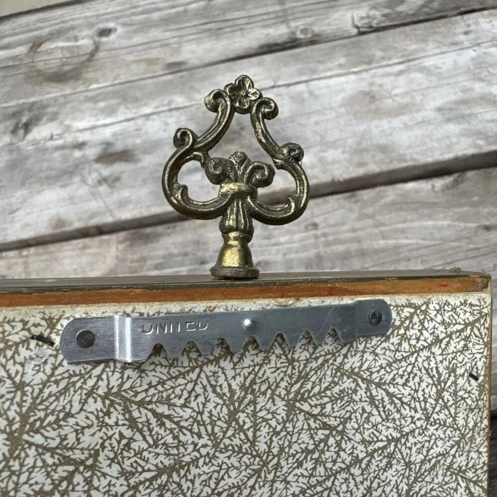 Vintage E.A. Riba Co. Gold Frame Victorian Art Hollywood Regency Rectangle NYC